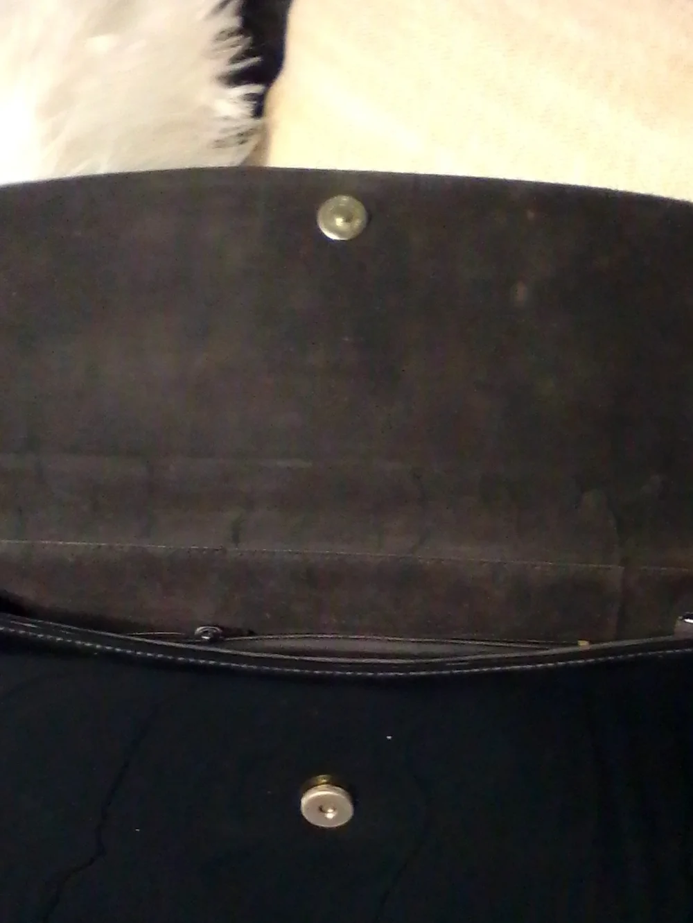 Vintage Black Large Patent Leather Document Clutch